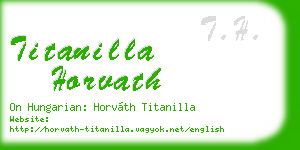 titanilla horvath business card
